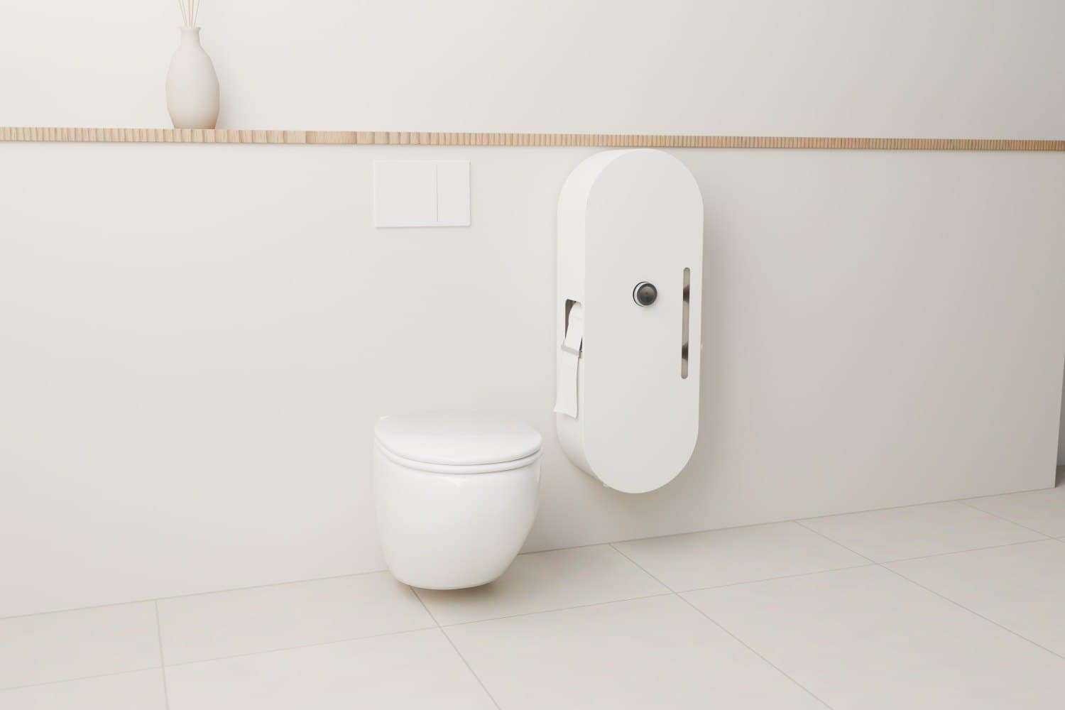 ROLLIQ in the Washi style mounted on the wall